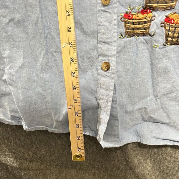 C.S.T. Sport Schoolhouse Embroidered Button Down Vintage Shirt, Size 24W, Autumn - Picture 6 of 7